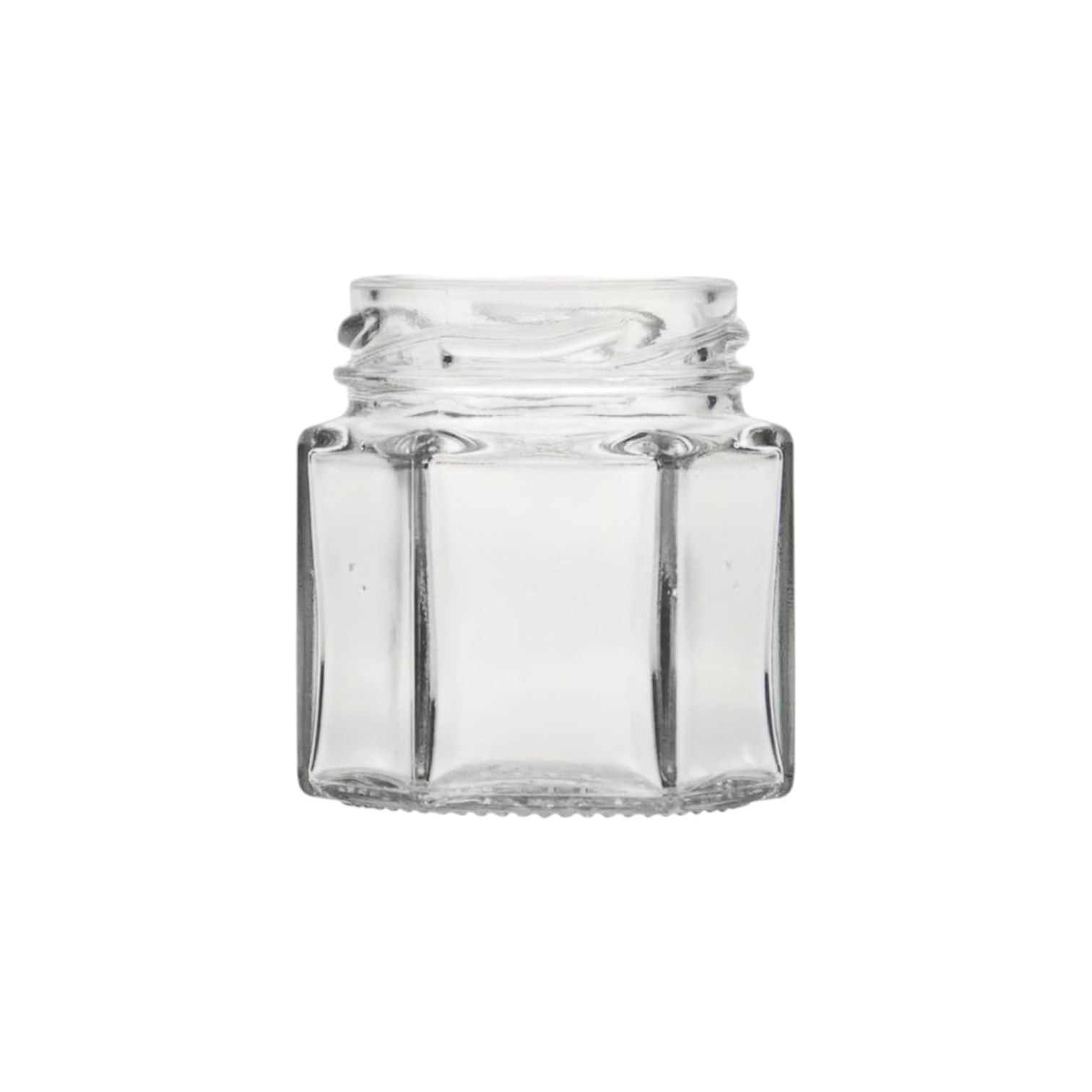 Pot verre hexagonal