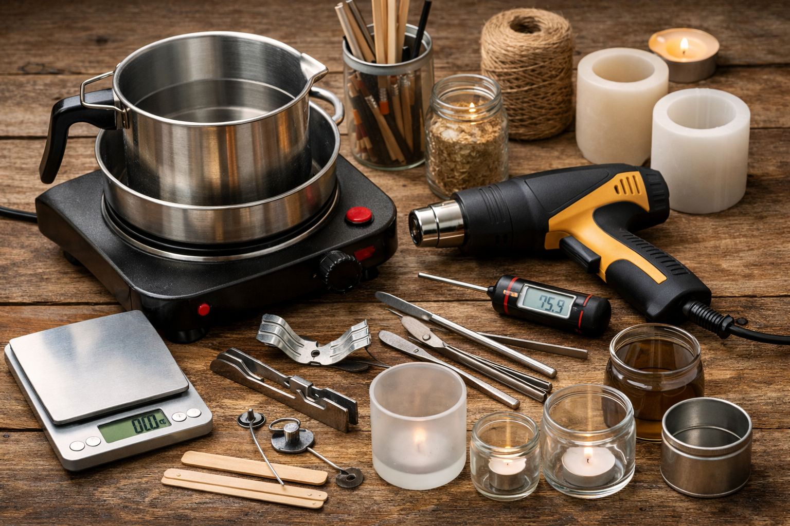 matériels pour la fabrication de bougies