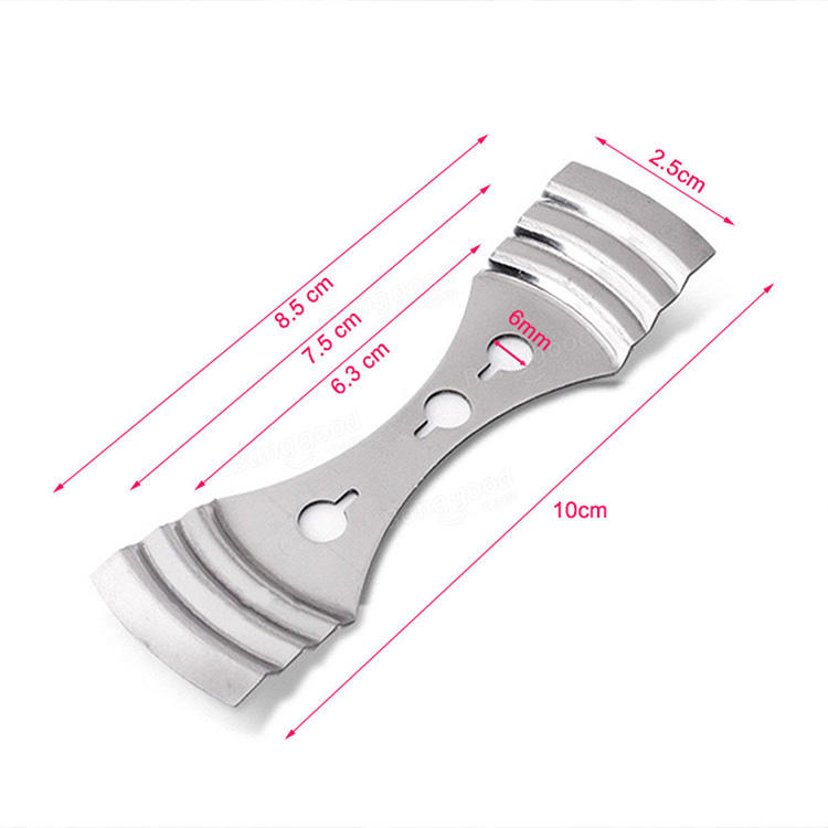 Schéma technique d'un centreur de mèche en acier inoxydable avec dimensions - 10cm x 2.5cm