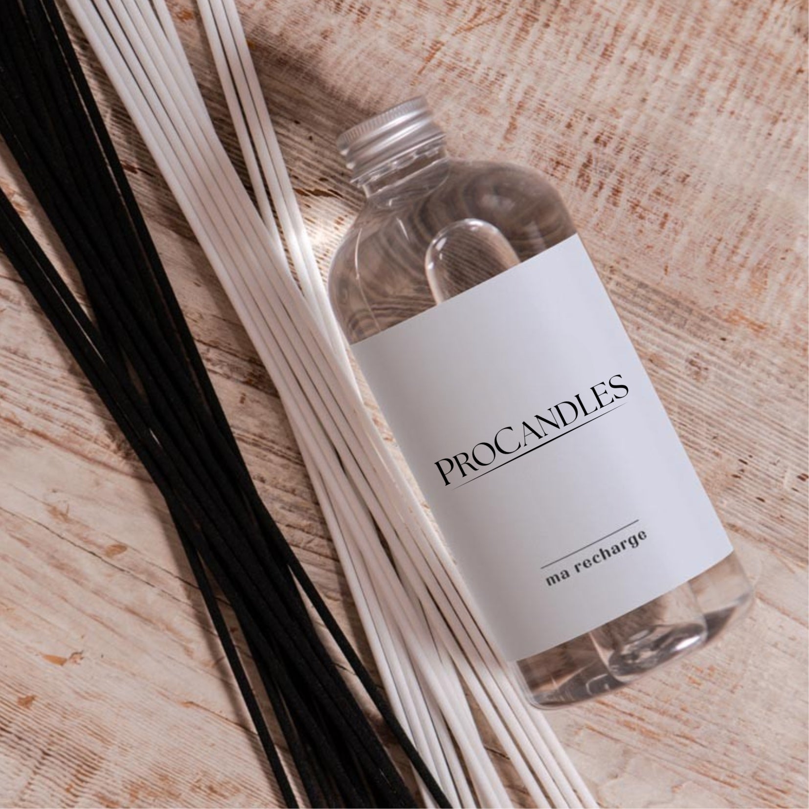 Bouteille en PET 1000 ml transparent avec bouchon à vis en aluminium