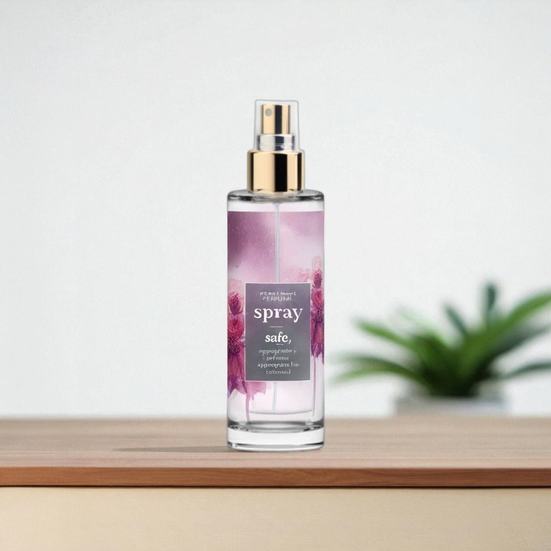 Flacon verre 100ml - Spray doré